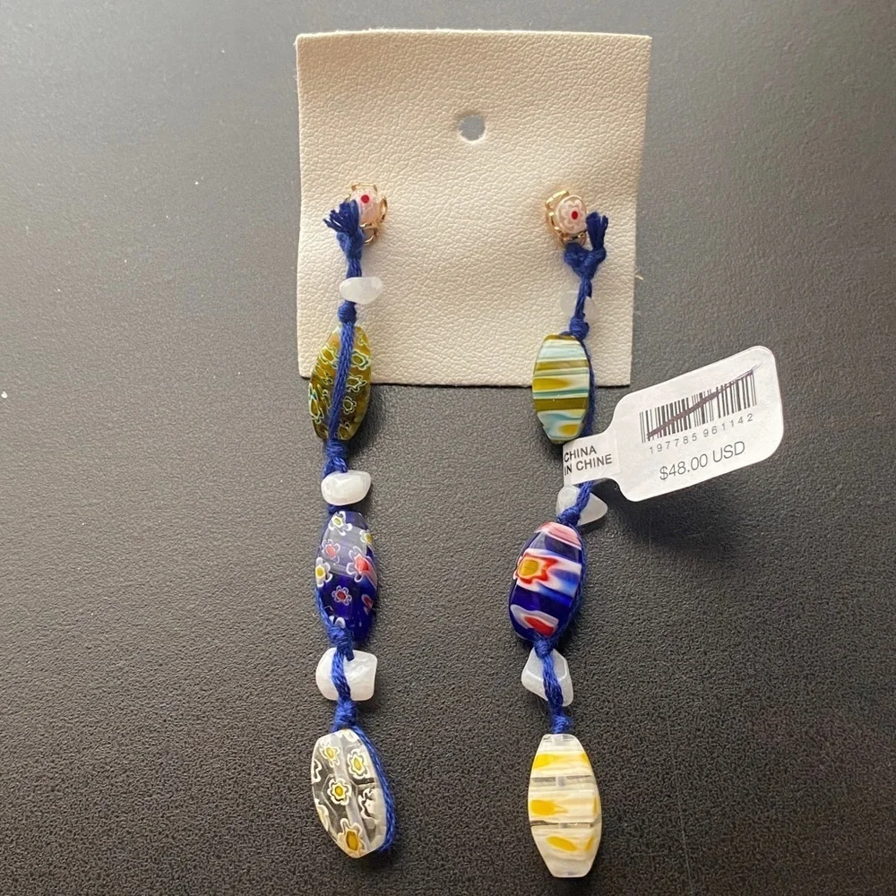 NEW Free People x Ariana Ost Voyage Dangle Earrings in Blue